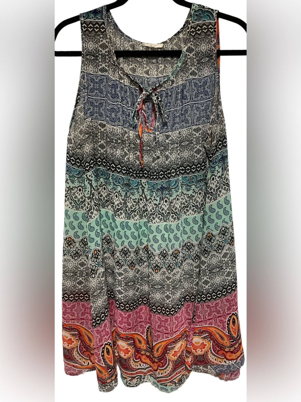 Mystree Boho Sleeveless Tunic Tank – Size M